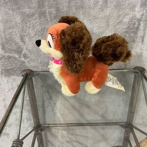 Disney Store Fifi the Pekingese Minnie Mouse's Pet Dog plush 6” brown